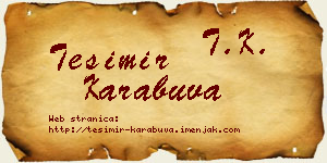 Tešimir Karabuva vizit kartica